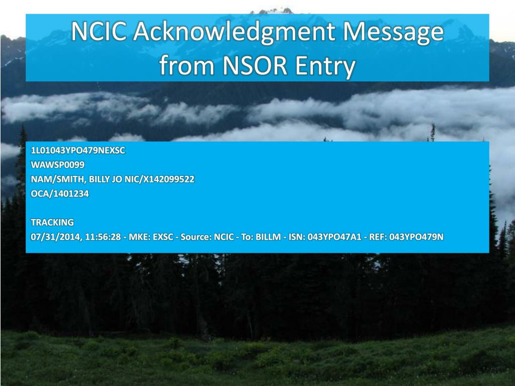 PPT Washington State Patrol ACCESS Section Bill McAllister