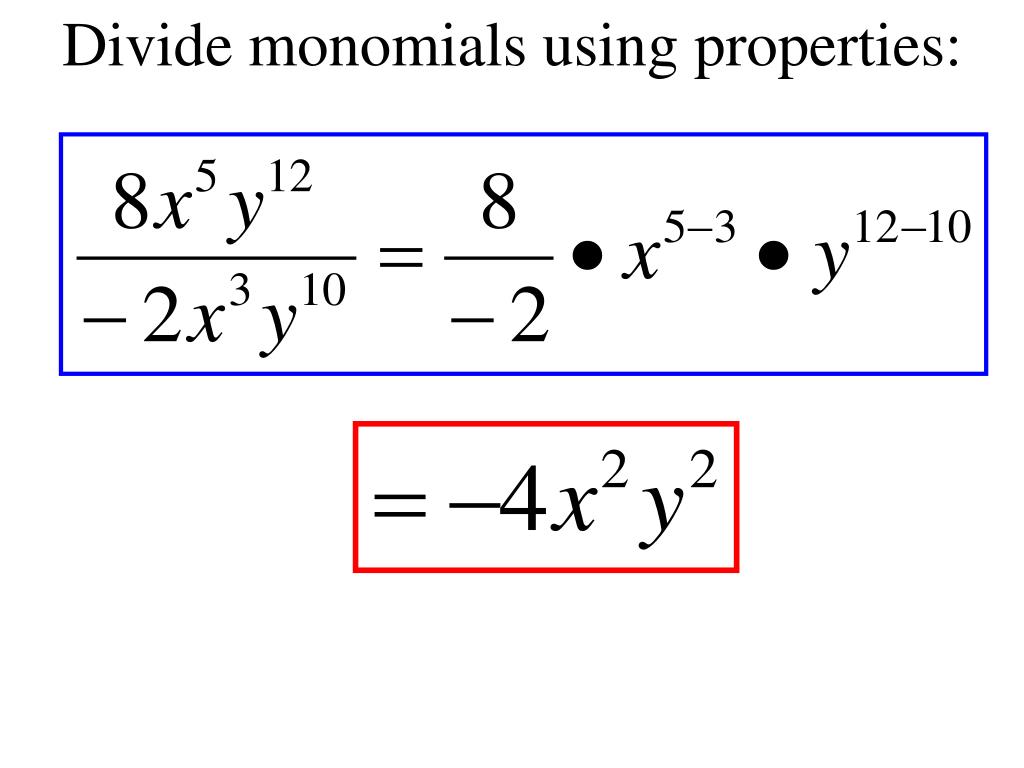 PPT - 5.3 Multiplying and Dividing Monomials PowerPoint Presentation