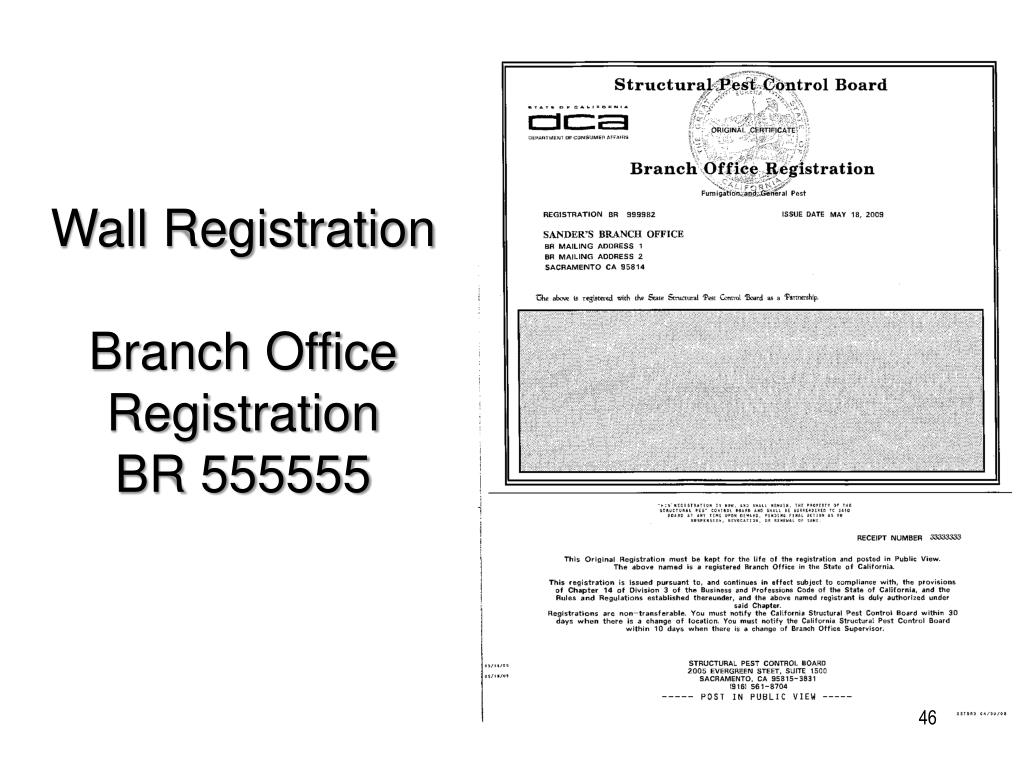 PPT Structural Pest Control Board Licensing 2005 Evergreen Street