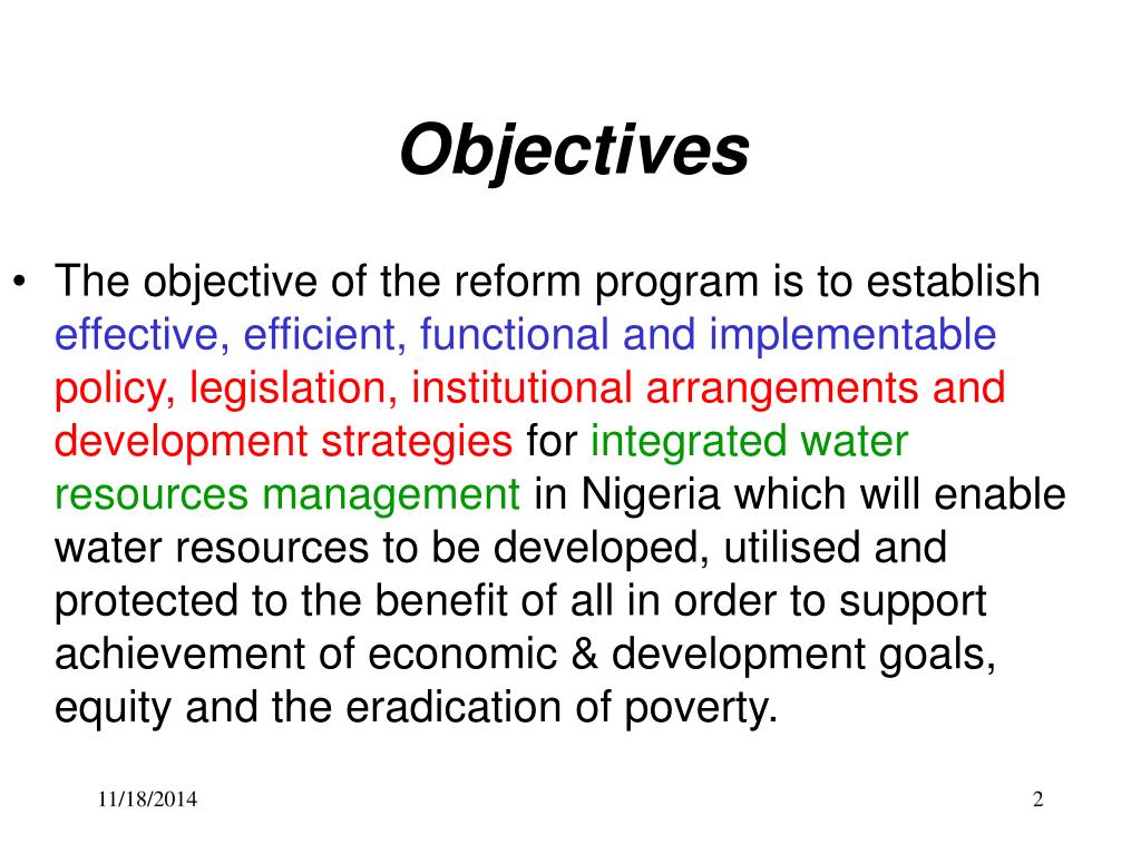 PPT Nigeria Integrated Water Resources Management PowerPoint