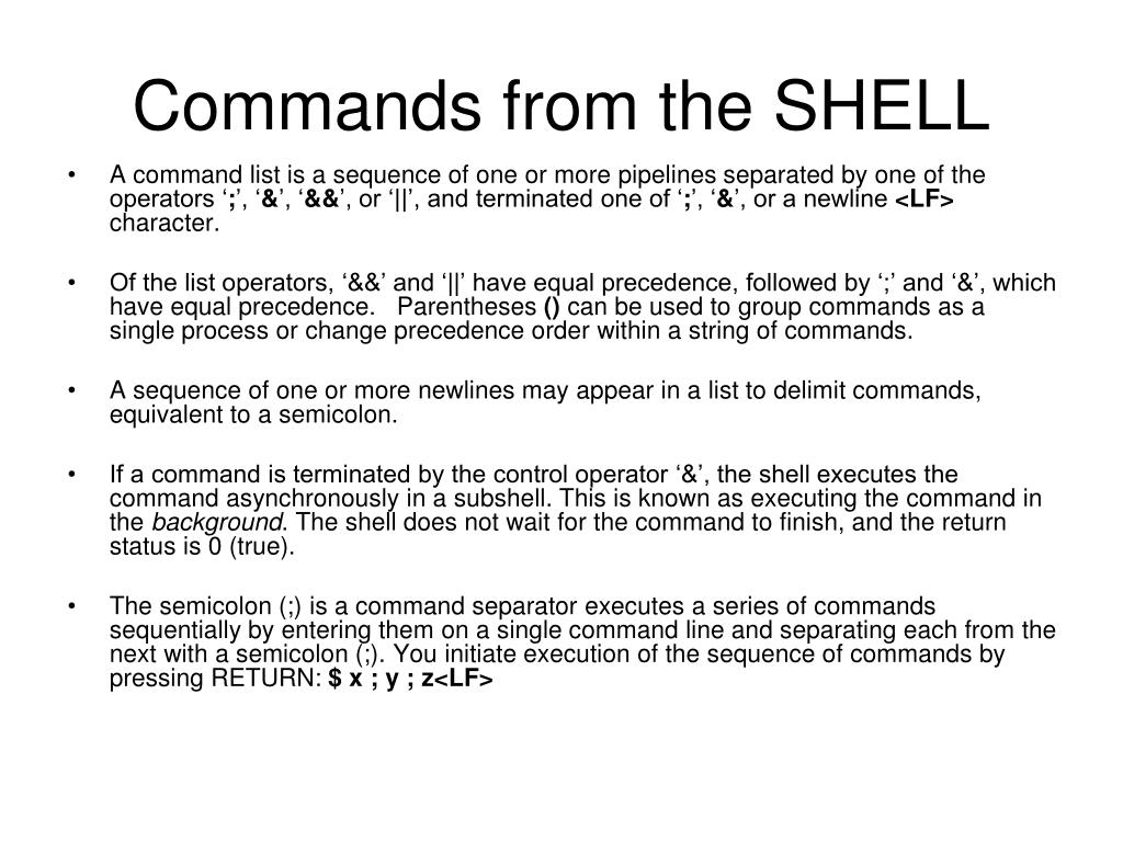 PPT UNIX Shells PowerPoint Presentation, free download ID6782241