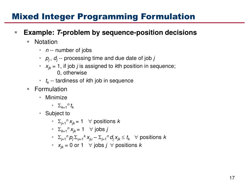 PPT Optimization Methods for the SingleMachine Problem PowerPoint
