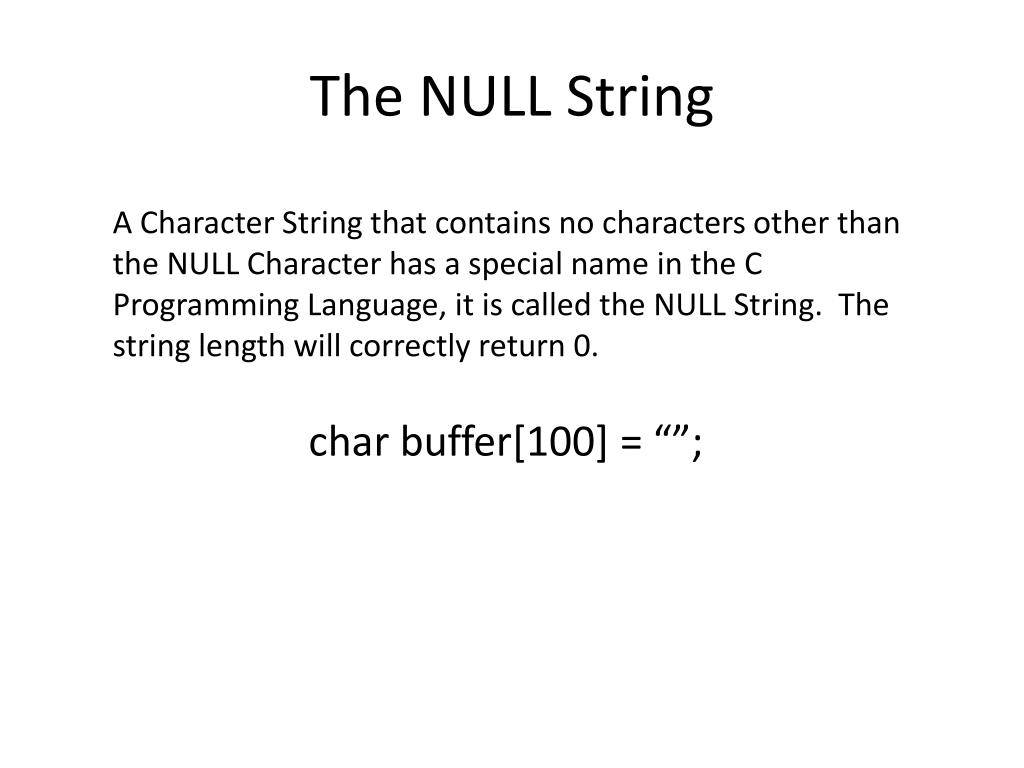 PPT Chapter 10 Character Strings PowerPoint Presentation, free