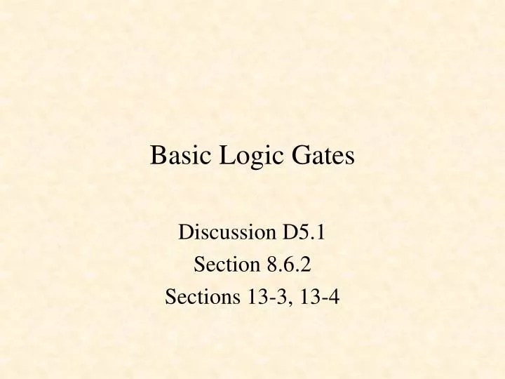 PPT Basic Logic Gates PowerPoint Presentation, free download ID6783571