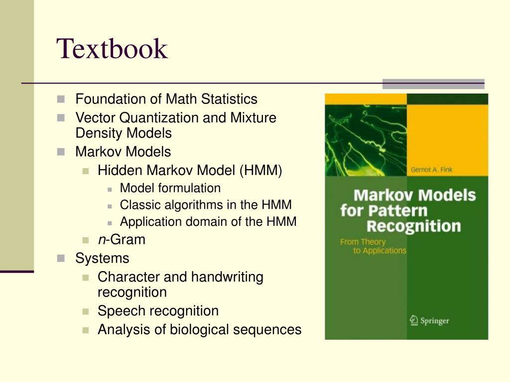PPT Part1 Markov Models for Pattern Recognition Introduction PowerPoint Presentation ID
