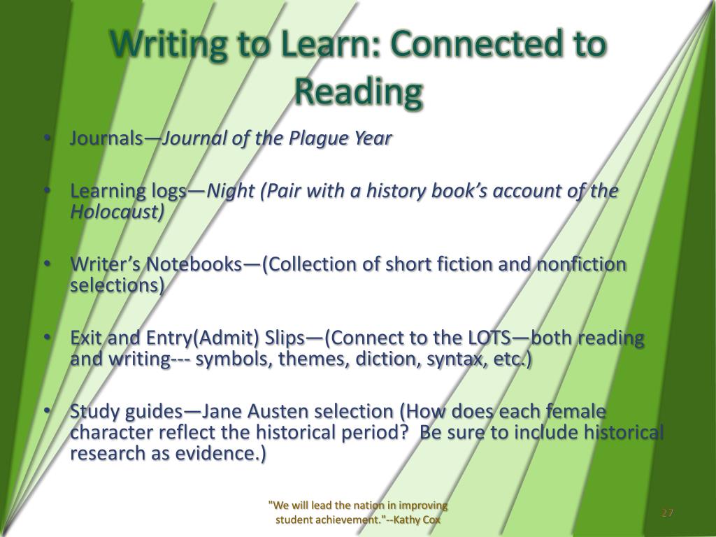PPT The Reading and Writing Connection PowerPoint Presentation, free