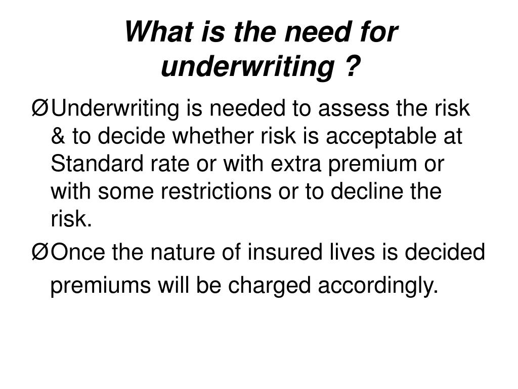 PPT Insurance underwriting PowerPoint Presentation, free download