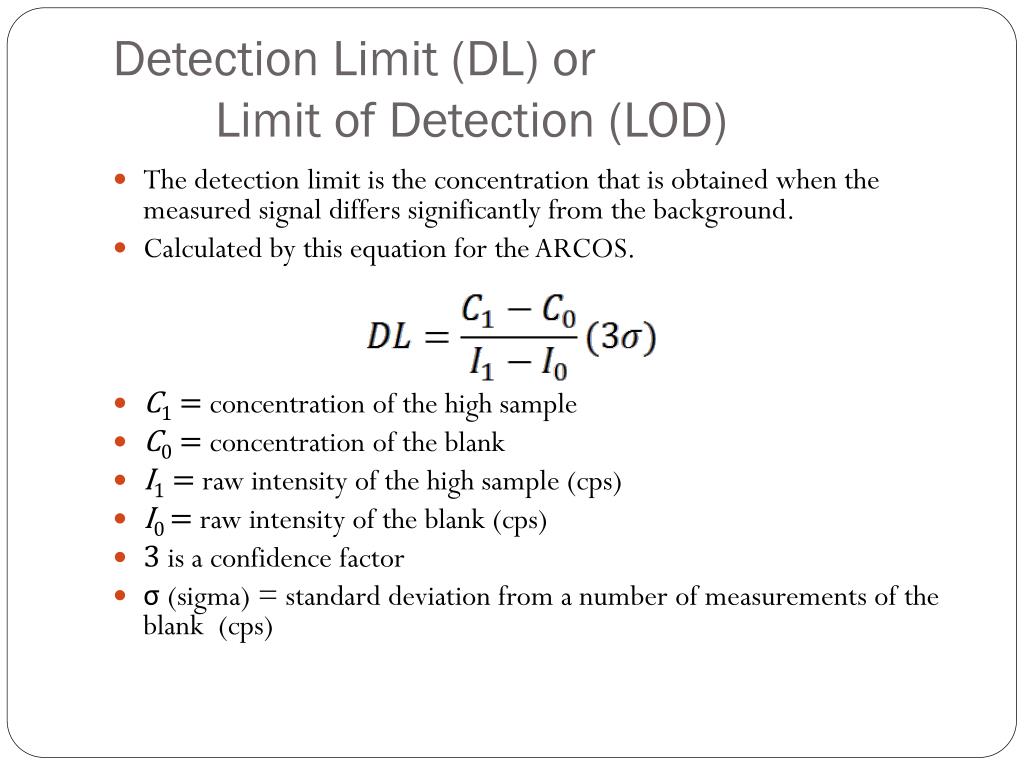 PPT ICP Detection Limits PowerPoint Presentation, free download ID