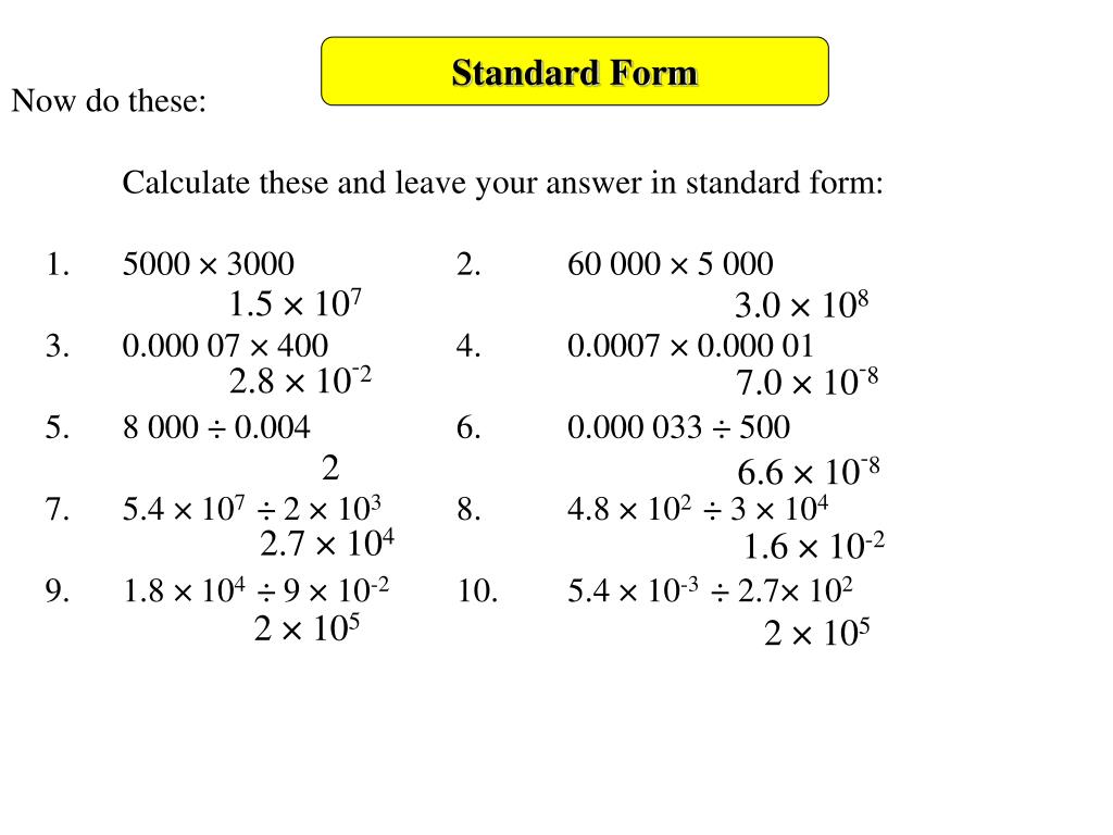 PPT Standard Form PowerPoint Presentation, free download ID6788252