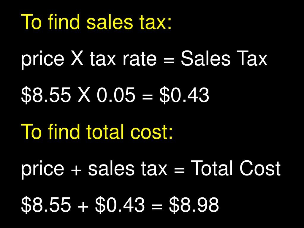 PPT Sales Tax PowerPoint Presentation, free download ID6788607