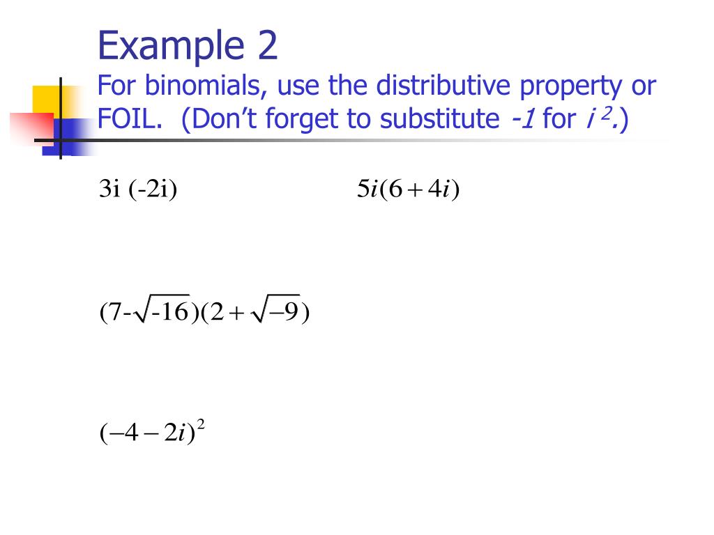 PPT Lesson 2.1, page 266 Complex Numbers PowerPoint Presentation