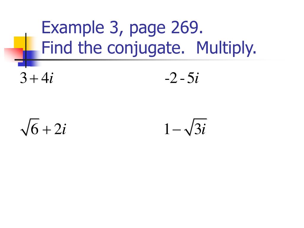 PPT Lesson 2.1, page 266 Complex Numbers PowerPoint Presentation
