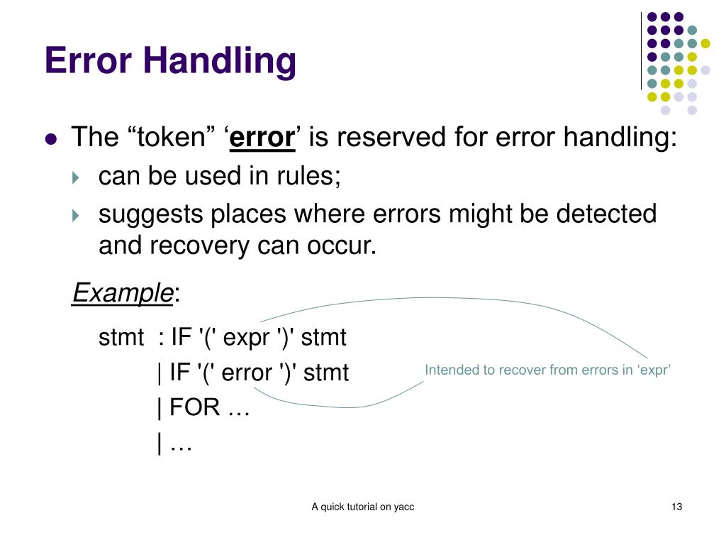 PPT A brief yacc tutorial PowerPoint Presentation, free download ID
