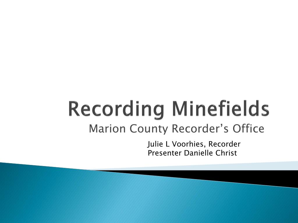 PPT Recording Minefields PowerPoint Presentation, free download ID