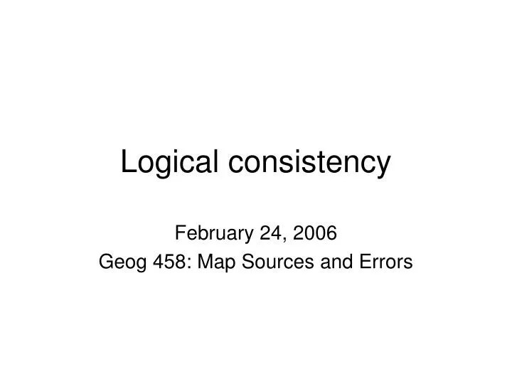 PPT Logical consistency PowerPoint Presentation, free download ID