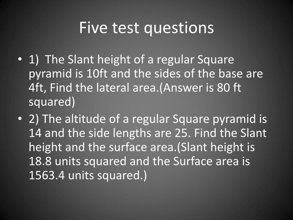 PPT 12.5 Surface Area of Pyramids PowerPoint Presentation, free