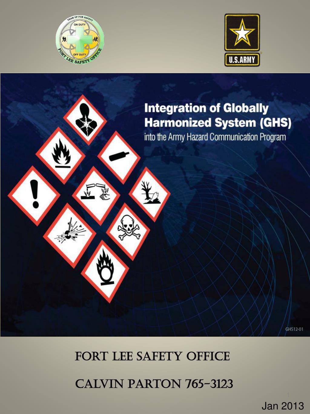 PPT Fort Lee Safety Office Calvin Parton 7653123 PowerPoint