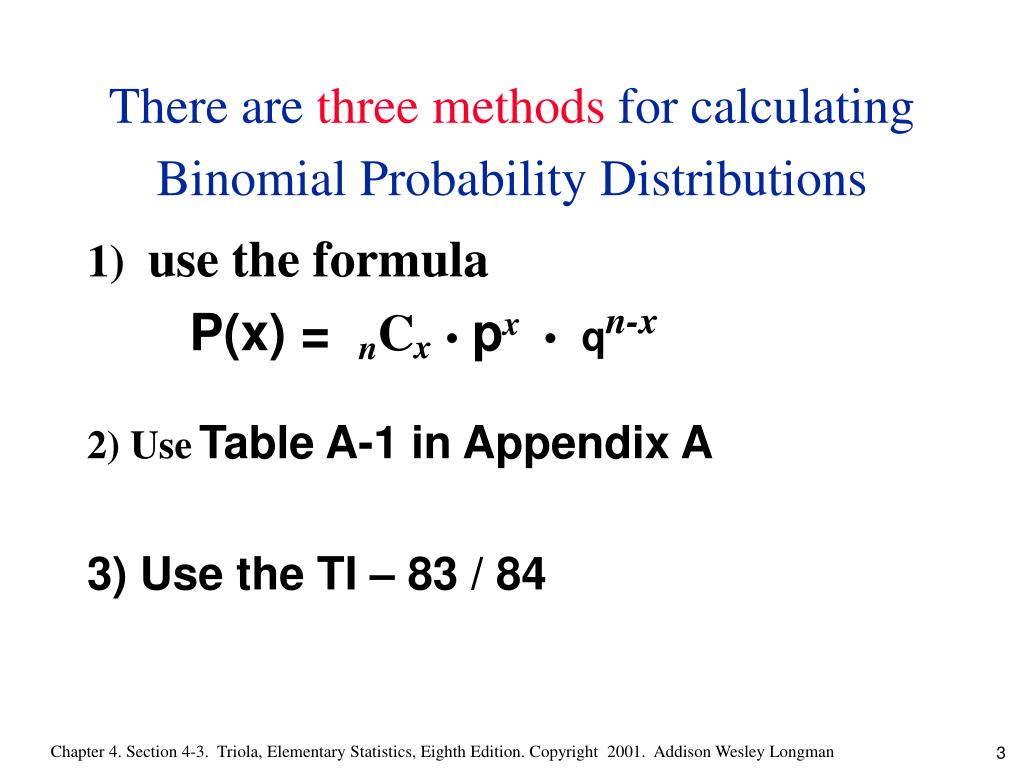 PPT Binomial Probability Distribution 1. The experiment must have a