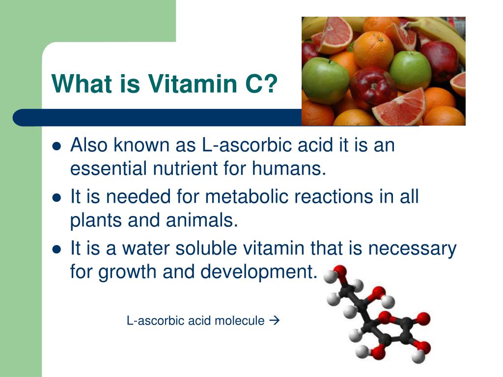PPT Vitamin C PowerPoint Presentation, free download ID6794077