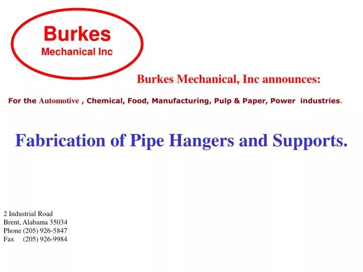 PPT Burkes Mechanical Inc PowerPoint Presentation, free download ID