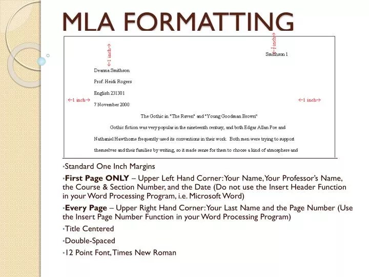 Ppt Mla Style And Format And Using Quotations Powerpoint Presentation