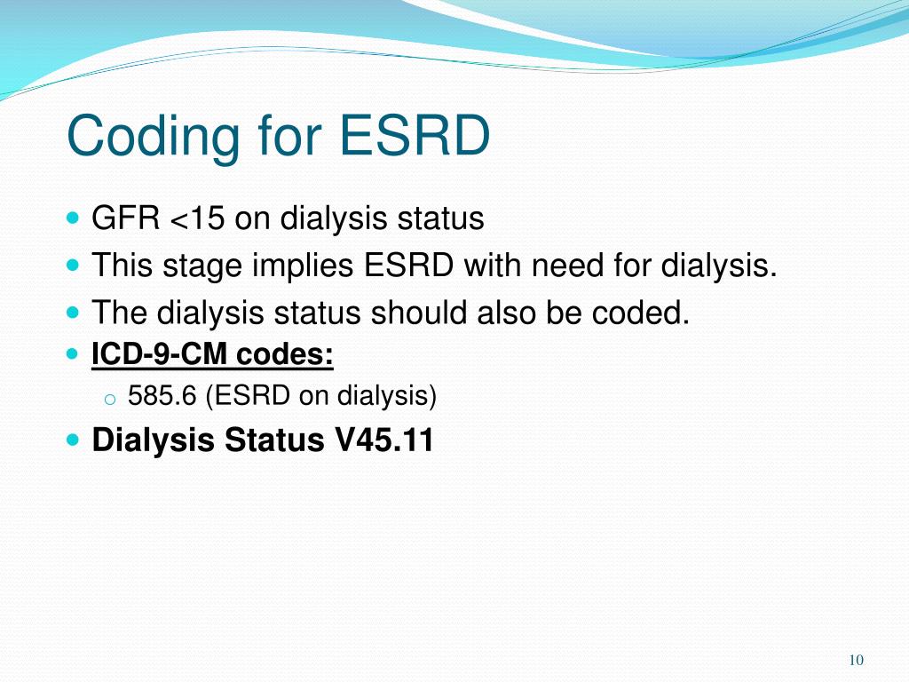 Icd 1 0 Code For Chronic Renal Failure