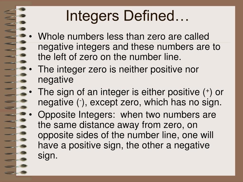 PPT Introduction to Integers PowerPoint Presentation, free download