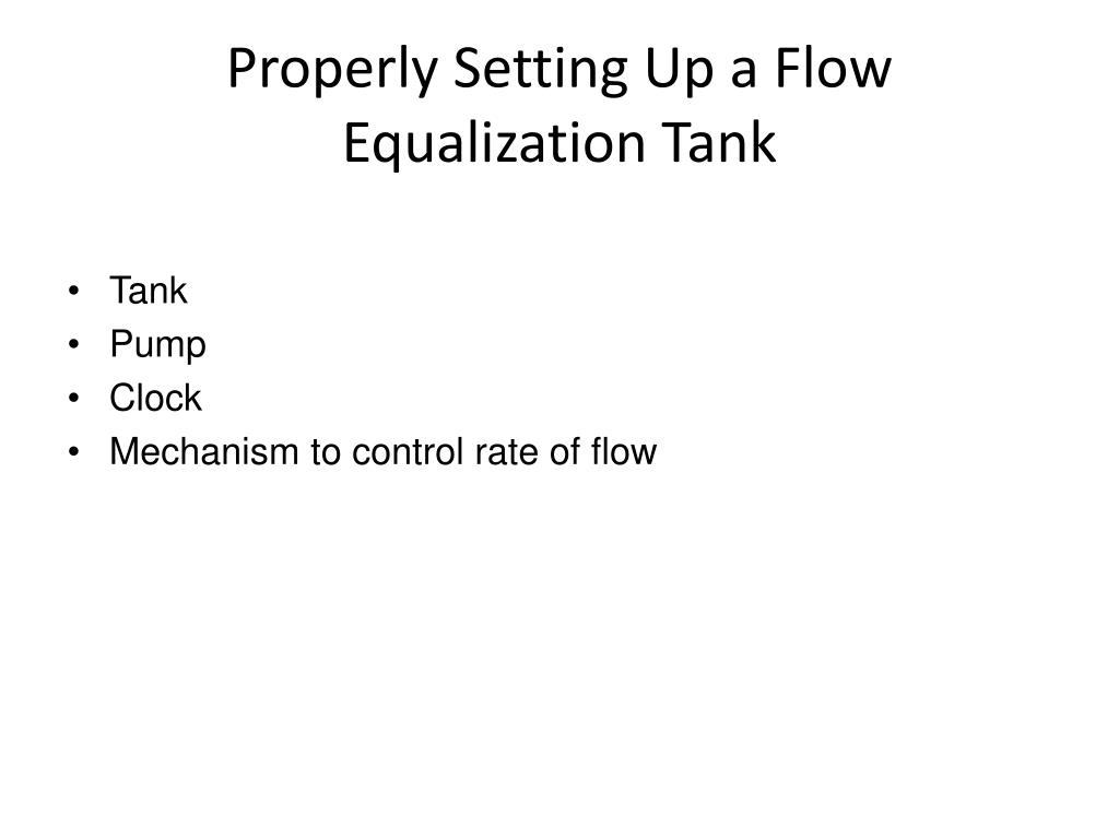 PPT Flow Equalization Tanks PowerPoint Presentation, free download