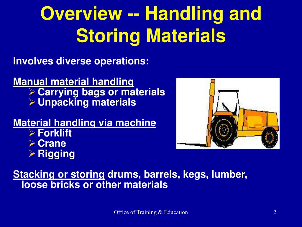 PPT Materials Handling, Storage, Use, and Disposal PowerPoint