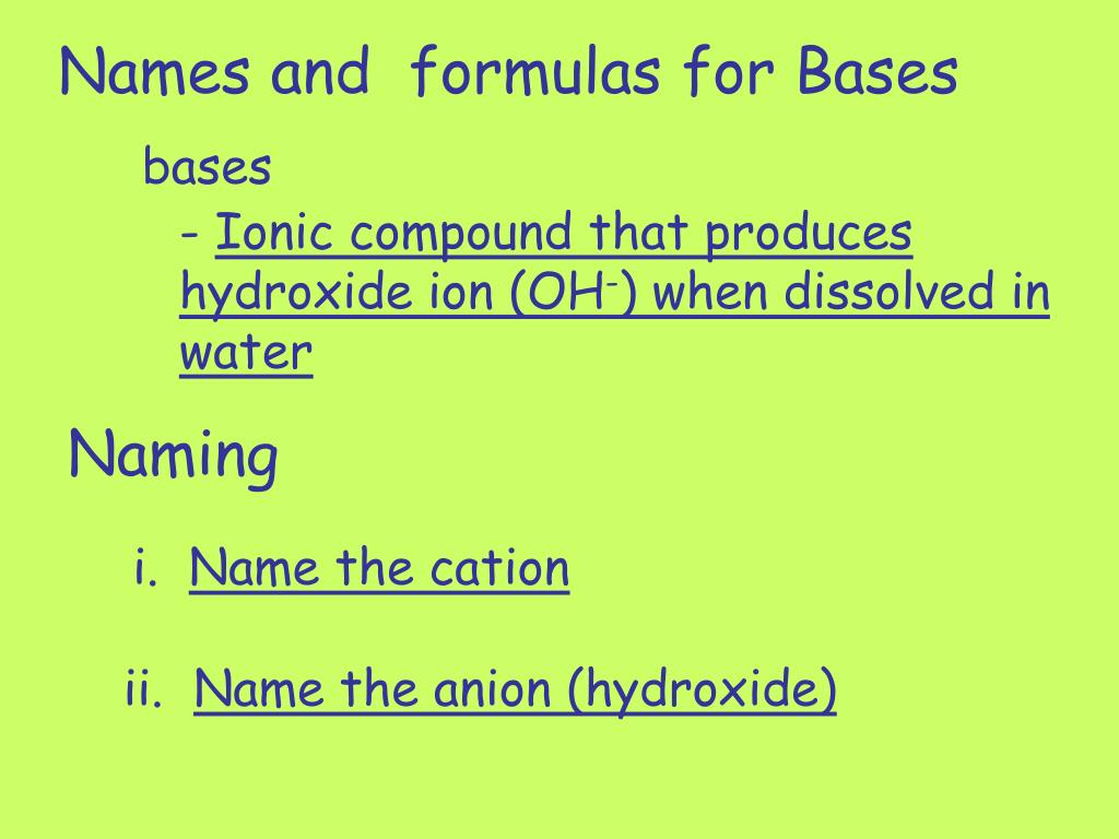 PPT Chapter 9 chemical names and formulas PowerPoint Presentation