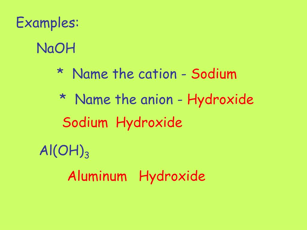 PPT Chapter 9 chemical names and formulas PowerPoint Presentation