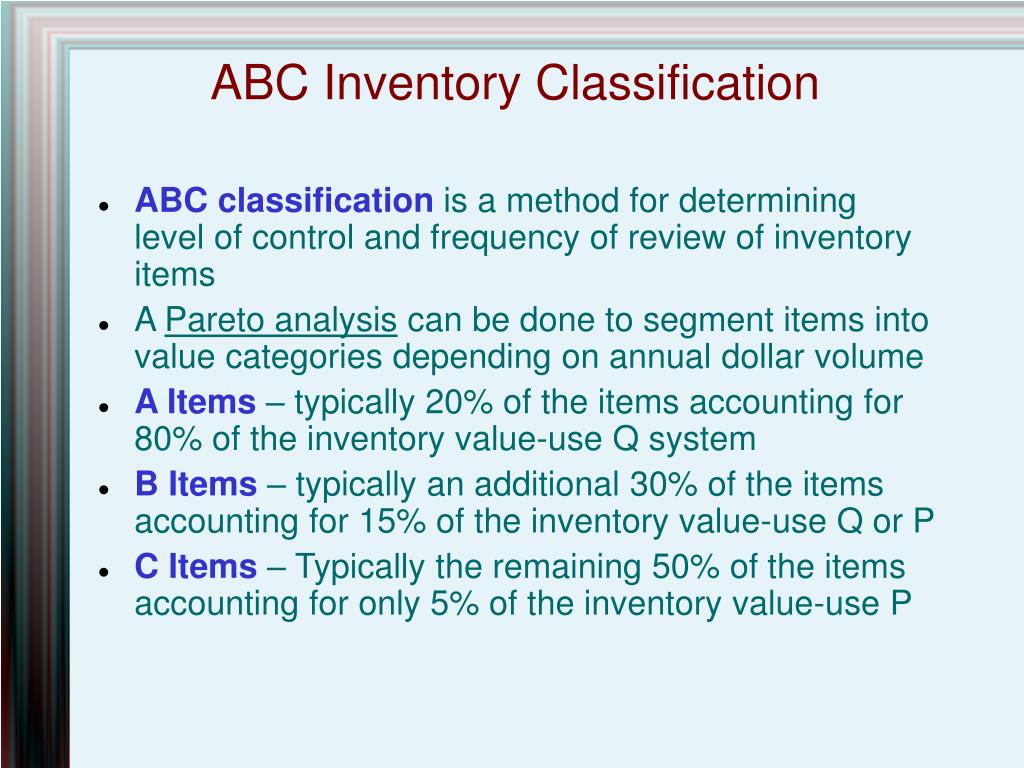 PPT INVENTORY CONTROL TECHNIQUE PowerPoint Presentation, free