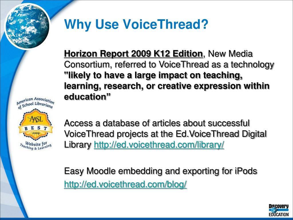 PPT The Thread That Ties it All Together Voicethread and Discovery