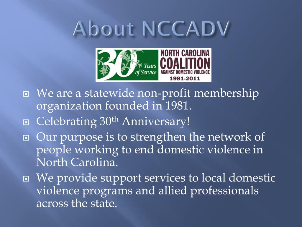 PPT North Carolina Coalition Against Domestic Violence PowerPoint