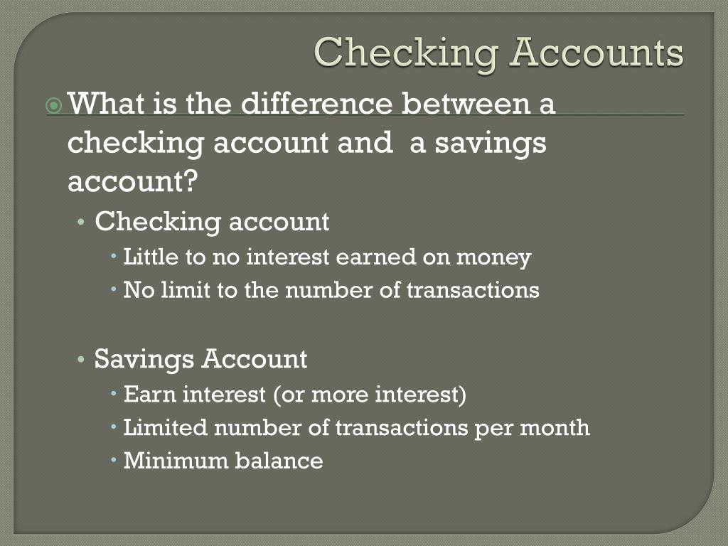PPT Checking Accounts PowerPoint Presentation, free download ID6803002