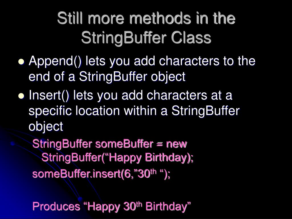 PPT Characters, Strings and the String Buffer PowerPoint Presentation ID6803691
