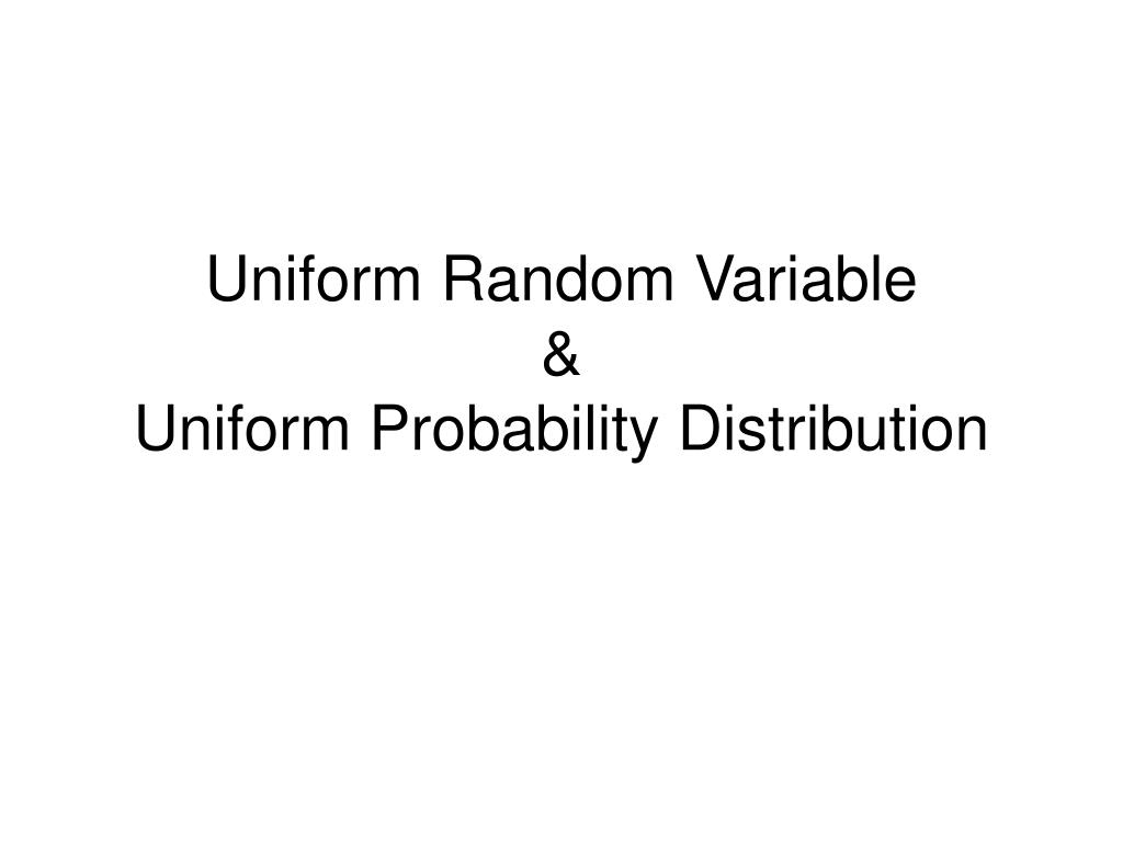 PPT Continuous Random Variables & The Normal Probability Distribution