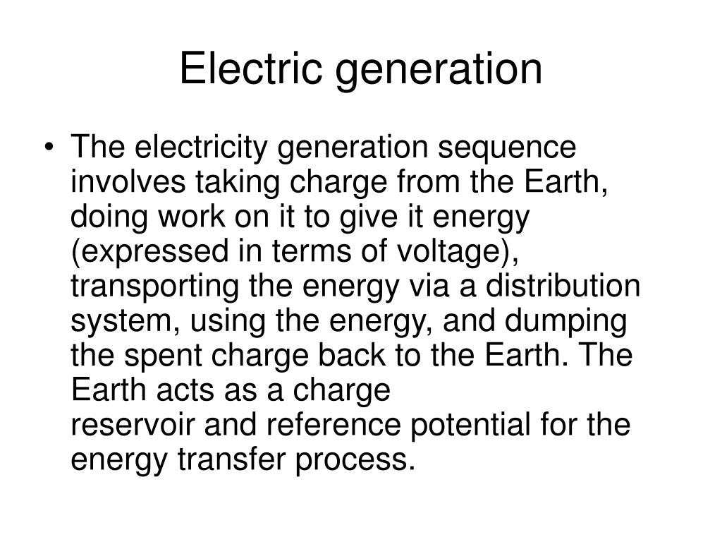 PPT Generation and Distribution of electrical energy PowerPoint Presentation ID6808608