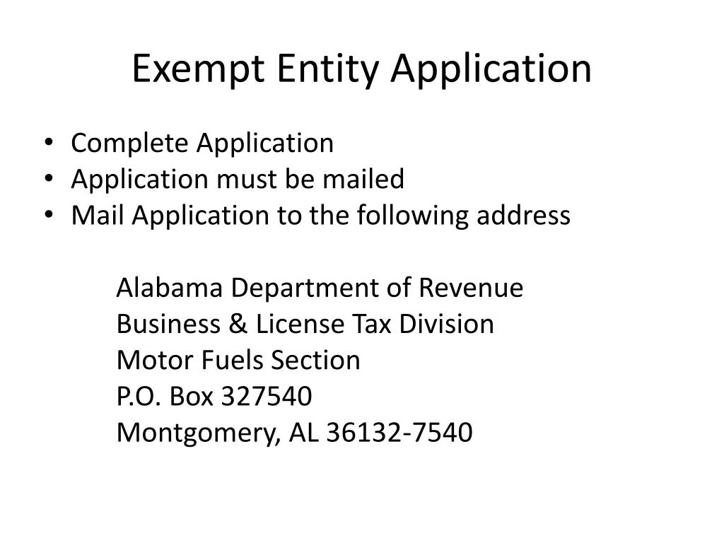PPT Act 2011565 Alabama Terminal Excise Tax Act PowerPoint