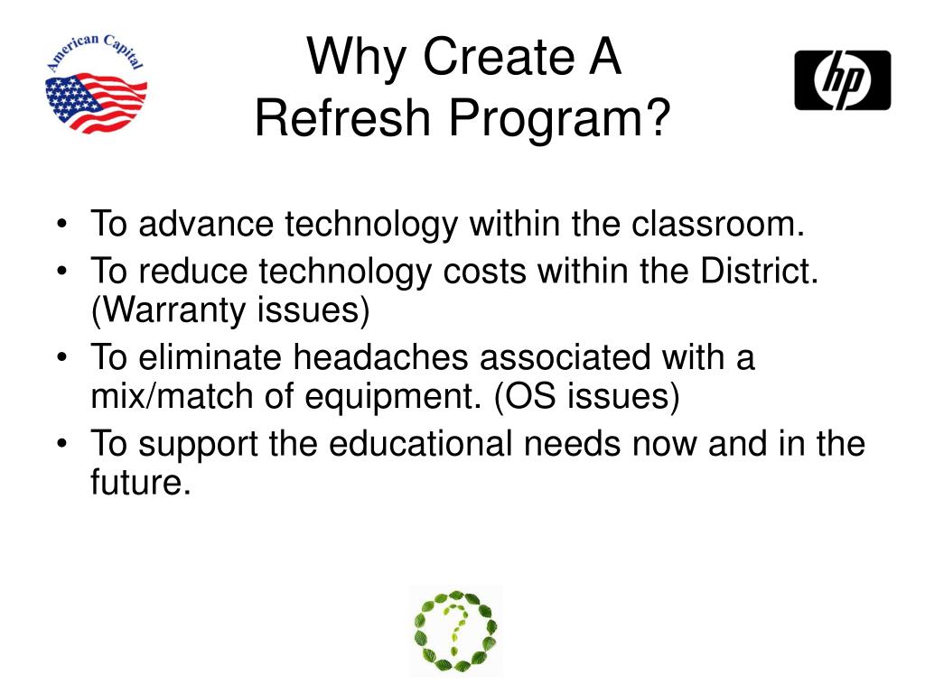 PPT Technology Refresh Programs PowerPoint Presentation, free