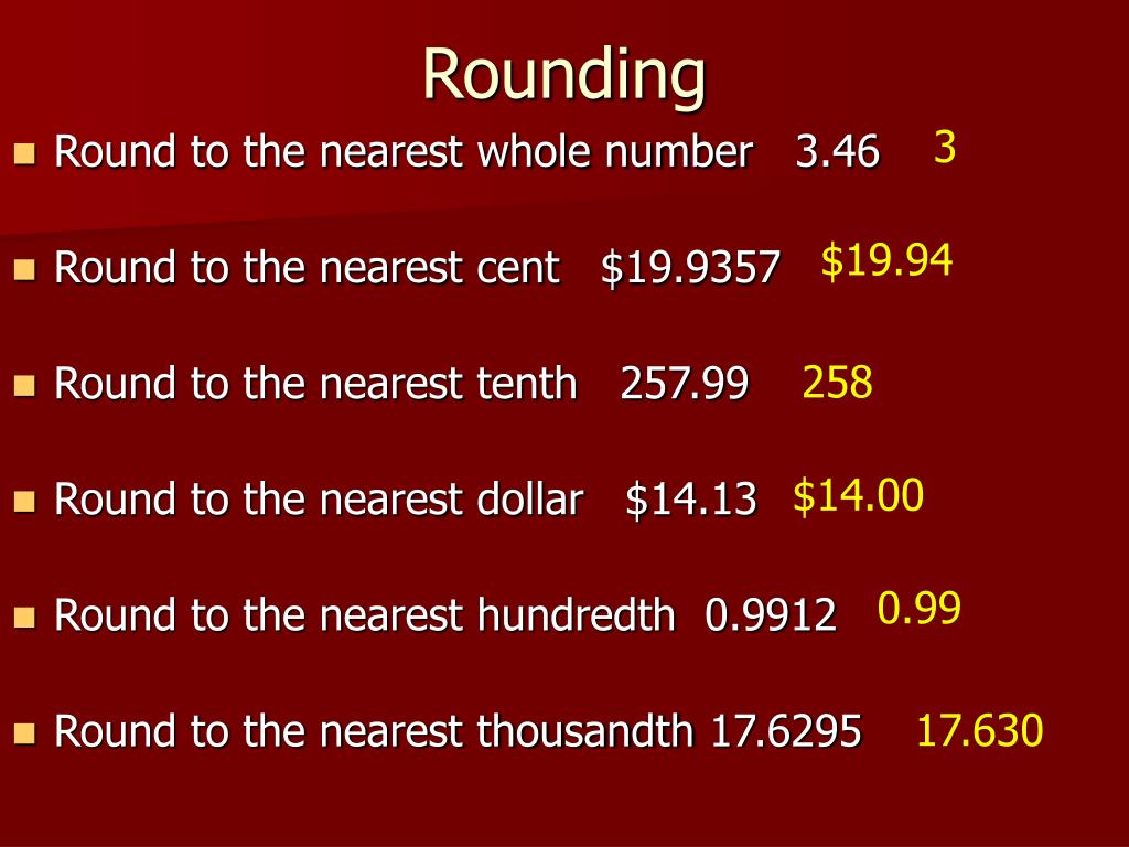 PPT Rounding PowerPoint Presentation, free download ID6810409