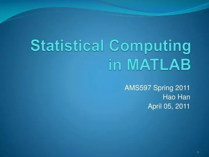 PPT Statistical Computing in MATLAB PowerPoint Presentation, free
