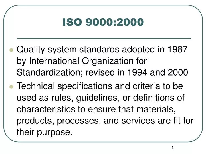 PPT ISO 90002000 PowerPoint Presentation, free download ID6811673