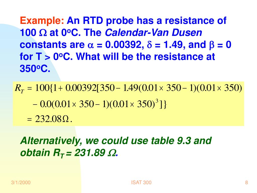 PPT Resistance Temperature Detectors (RTDs) PowerPoint