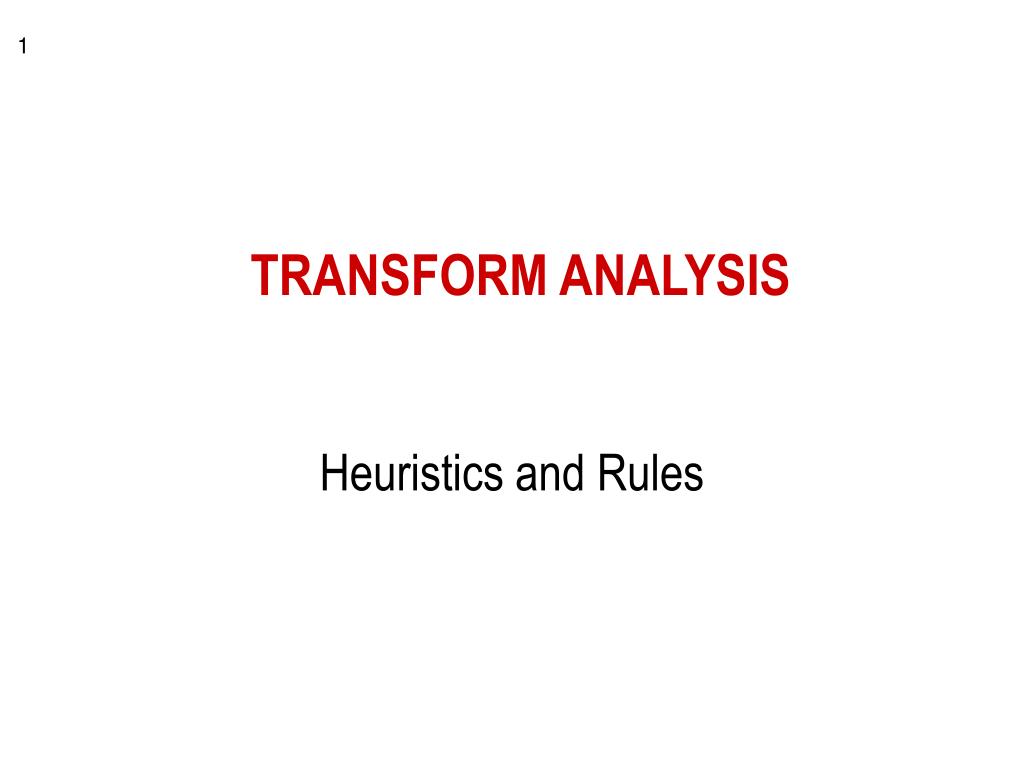 PPT TRANSFORM ANALYSIS PowerPoint Presentation, free download ID