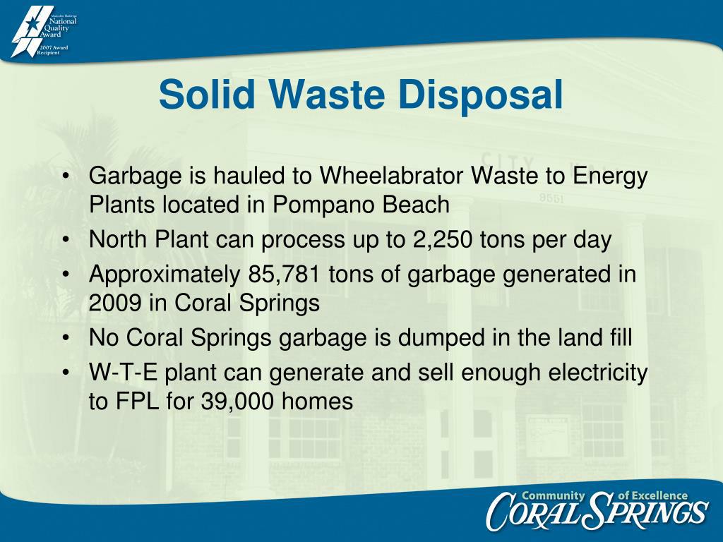 PPT Solid Waste, Recycling and Water Districts PowerPoint