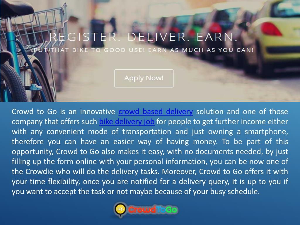 PPT Bike Delivery Job PowerPoint Presentation, free download ID6813075