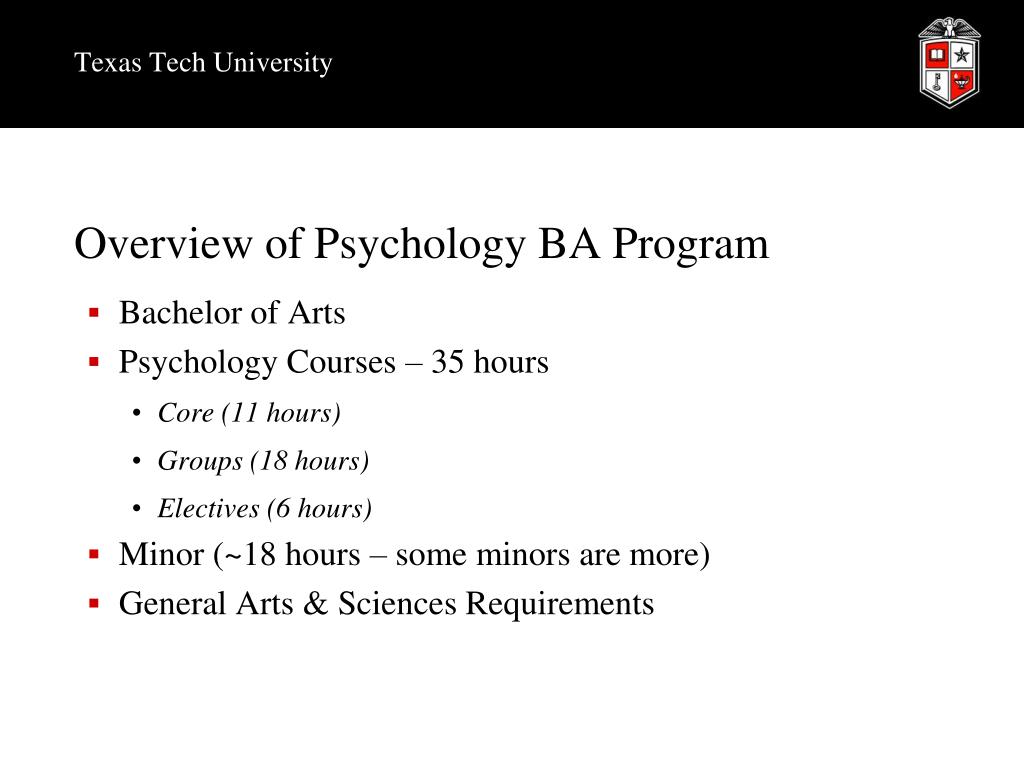 PPT Degree Requirements Undergraduate Psychology Advising Office