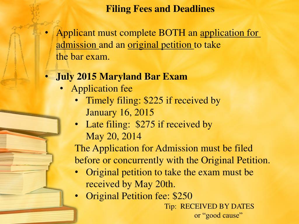 PPT Navigating the Maryland Bar Application PowerPoint Presentation