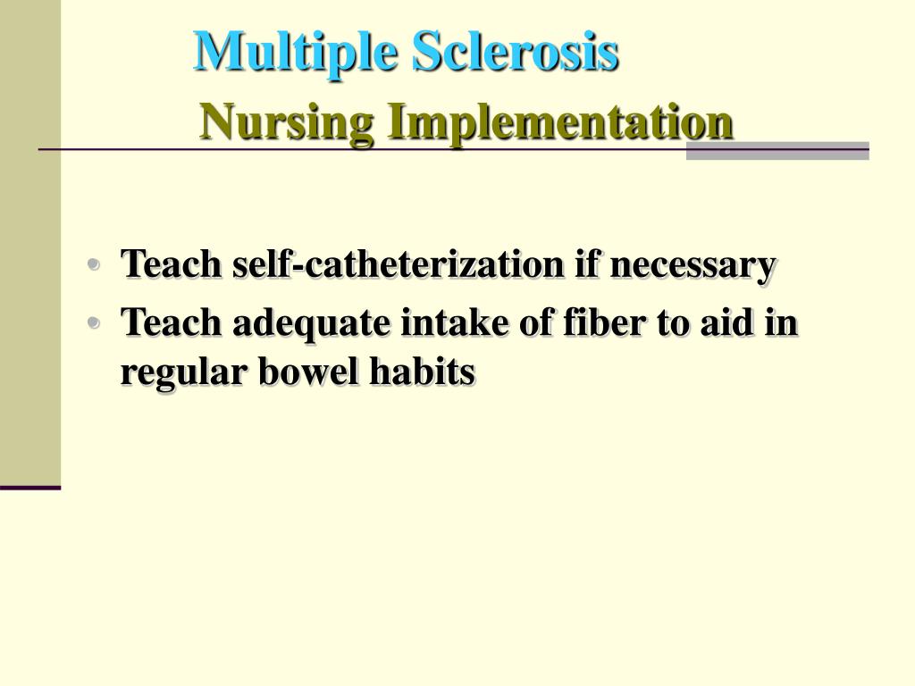 Nursing Management Of Multiple Sclerosis Ppt